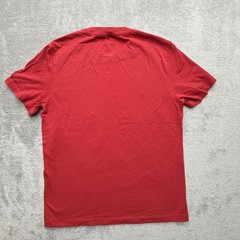 True Religion Shirt Mens L Red Guitar Buddha Graphic Crewneck Cotton Tee