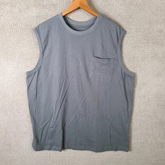Boulder Creek Shirt Mens 2XL Big Gray Cotton Pocket Muscle Tank Top Sleeveless
