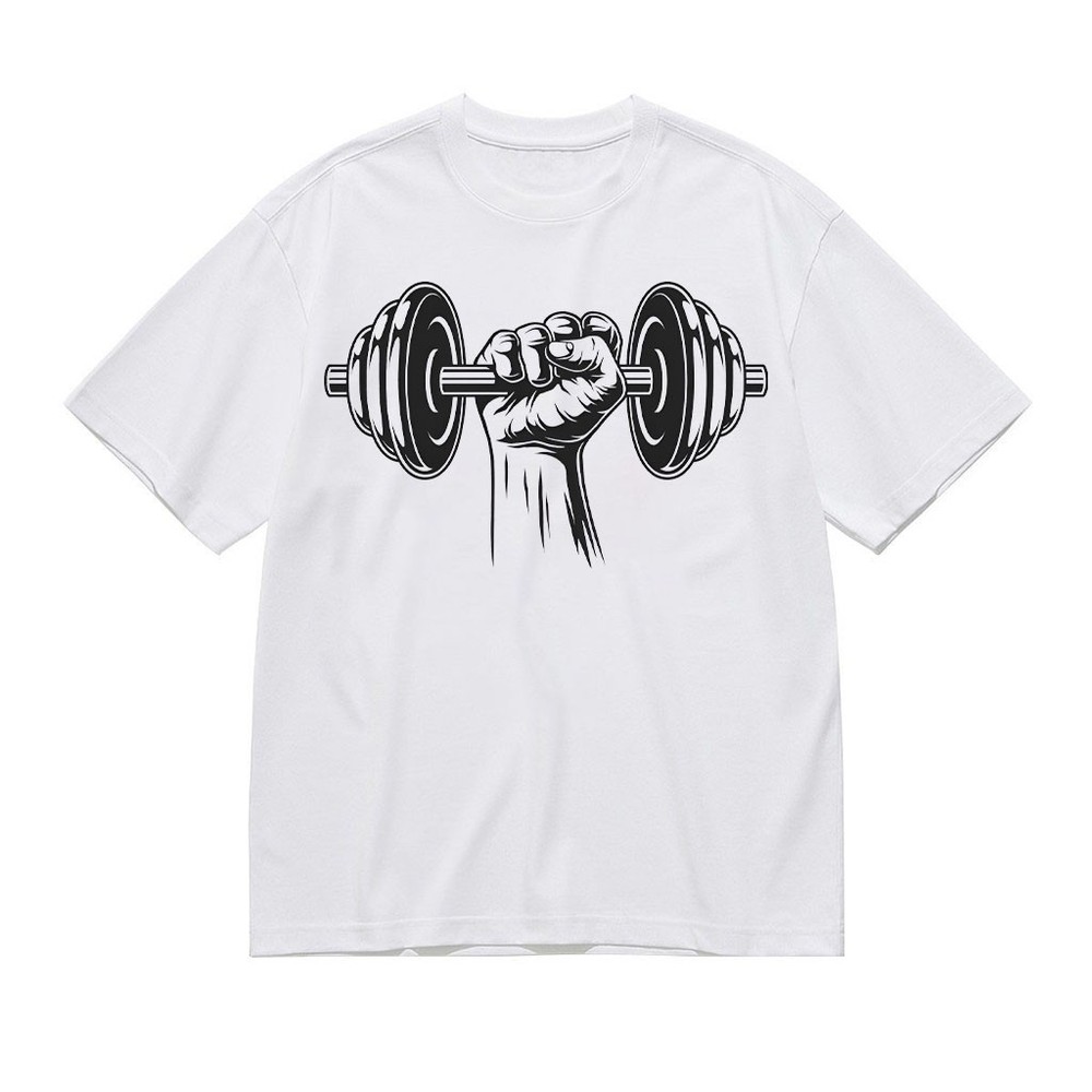 Weightlifting Gym T Shirt Dumbbell Graphic Tee Fitness Workout Bodybuilding Gift