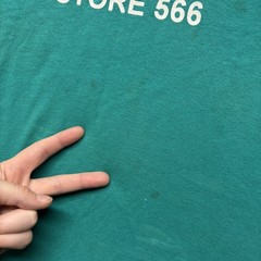 Vintage Walmart Shirt Mens Medium Blue Teal Short Sleeve Store Employee Y2K