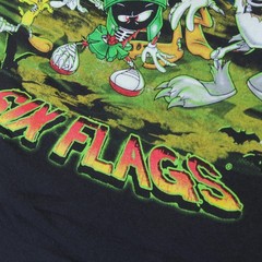 Six Flags T Shirt XL Looney Tunes Zombie Horror Halloween Fright Night Marvin