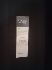 Athletic Works Men’s Black Cotton Knit Solid Crew Neck Tee Breathable Loose M