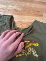 Off shoulder Antihero Eagle Logo T-Shirt Military Green