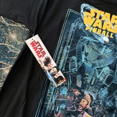 Disney Star Wars Black and Blue Short Sleeve Tee SZ M Pinball Graphic Streetwear