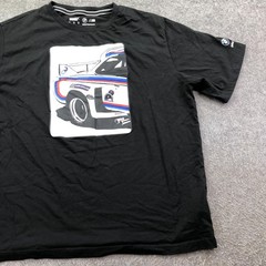 Puma BMW Motorsport Shirt Mens XL Black Race Car Graphic Tee Tagless Jersey