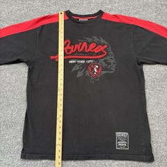 Vintage Avirex T Shirt Mens Medium Black Red 3D Script Logo Hip Hop Grunge Y2K