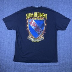508th Regiment 82d Airborne Army Shirt Mens 2XL Black Fury Tee 7.62 Design
