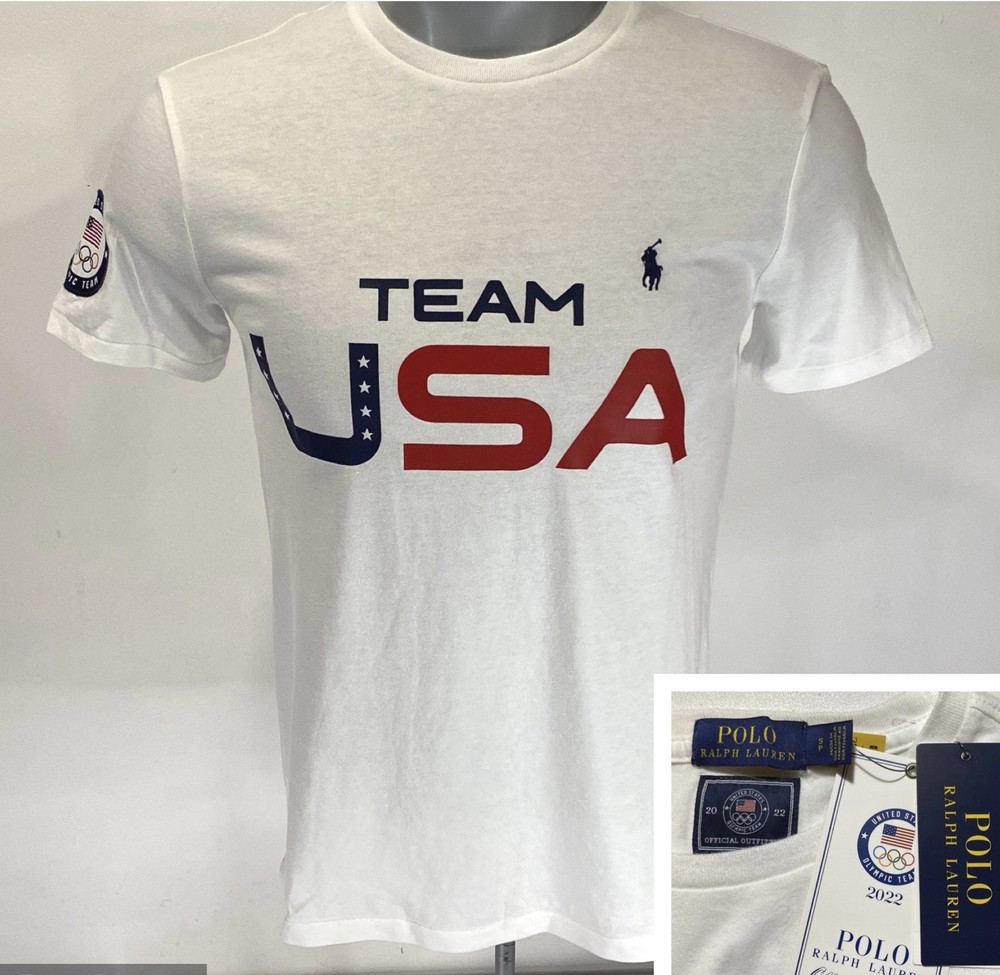 Polo Ralph Lauren NWT S Small T-Shirt Team USA Olympics White New