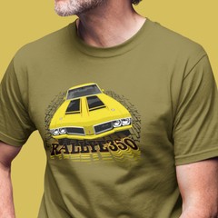 Classic car shirt yellow 70 Olds Cutlass Rallye 350 – Light shirt color version