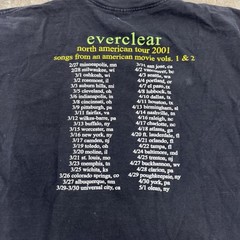 Delta Everclear North American Tour 2001 Double-Sided Black Tee XL