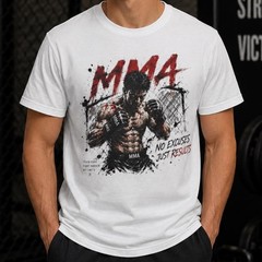 Martial Arts Graphic Tee, Motivational Gym Warrior Top, Combat Sports Shir