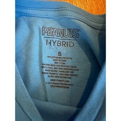 Peanuts Hybrid Snoopy Woodstock Rainbow Blue Graphic T-Shirt Small RN117508