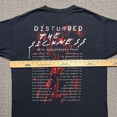 Disturbed Band T Shirt Mens Large Black The Sickness 25th Anniversary Tour 2025