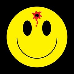 Smile Face With Bullet Hole Sarcastic Novelty Funny T-Shirts