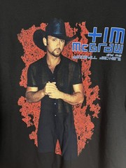 Vintage Tim McGraw 2003 Tour T-Shirt Mens Adult Size Large (Black)