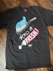 Mens Adidas Keep It Fresh Toothbrush Paste Black T-Shirt M Sneakerhead Thrift
