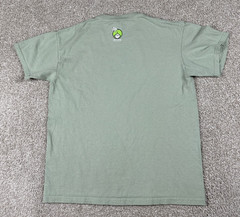 Life Is Crap Shirt Size Men Large Green Short Sleeve Hiking Outdoor Funny Parody