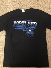 Portland Oregon Long Sleeve T Shirt Blue Medium Portland OR Registered Trademark