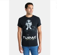 Tupac Graphic Tee Mens Large Black Rap Hip Hop Shirt Brand New Original