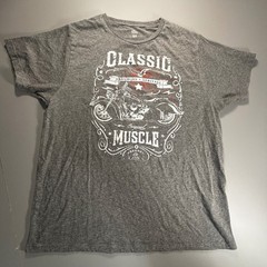 Way To Celebrate Patriotic Classic Muscle Motorcycle Graphic T Shirt L