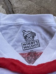 Wheres Waldo Red White Stripe T‑Shirt Costume Graphic Tee Men’s XXL 2XL Cotton