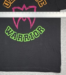 Ultimate Warrior T-Shirt Men’s WWE Wrestling Black Neon Mask Size Large NEW