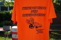 Cancer Fund Black Orange T-Shirt L, XL, XXL, XXXL – Wings Of Hope David Gagnon