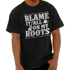 Southern Country Blame It All On My Boots Womens or Mens Crewneck T Shirt Tee