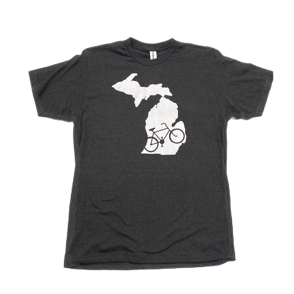 Michigan Bicycle T-Shirt- Bike- Bicycling- Bike Shirt- Michigan Bike