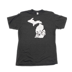 Michigan Bicycle T-Shirt- Bike- Bicycling- Bike Shirt- Michigan Bike