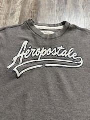 Vintage 2000s Aeropostale Men’s Gray Long Sleeve Thermal Crewneck Shirt