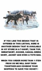 BEAUTIFUL BLACK WILD WOLVES WOLF PACK LYCAN WEREWOLF FULL MOON T-SHIRT AB726