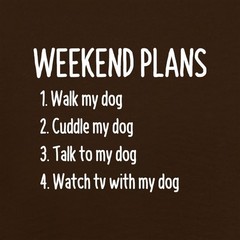 Weekend Plans With My Dog – Mens T-Shirt – Dogs Doggy Puppy Love Pet