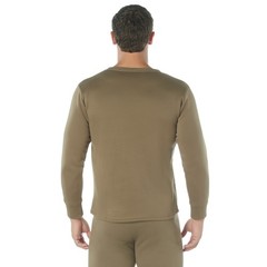 Rothco ECWCS Poly Crew Neck Top | AR 670-1 Coyote Brown | XL | 3851 | Cold Gear