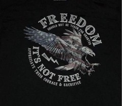 NEW Men’s GALT Freedom Is Not Free Bird USA Graphic Tee T-Shirt Black, Pick Size