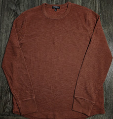 Mens Banana Republic Core Temp Long Sleeve Slub Thermal Shirt Size Large