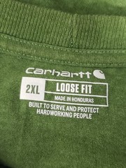 Carhartt Green Long Sleeve T-Shirt Men’s 2XL Loose Fit