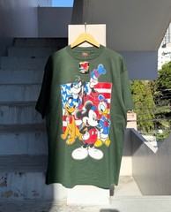 Vintage 90s Disney Mickey Mouse & Friends USA Flag Graphic T-Shirt Green XL