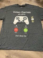 “Video Games Are Calling” T-shirt Size XL (46-48) New