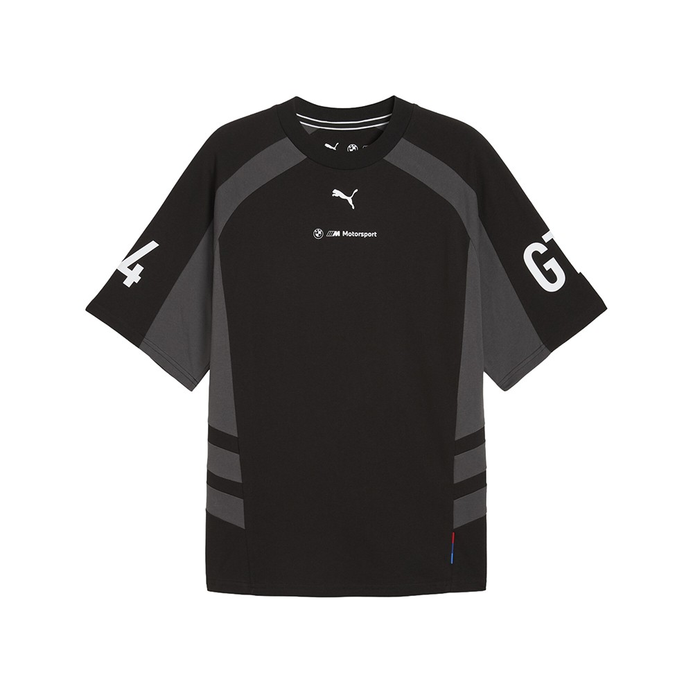 PUMA Bmw M Motorsport Lifestyle Crew Neck Long Sleeve T-Shirt Mens Black Casual
