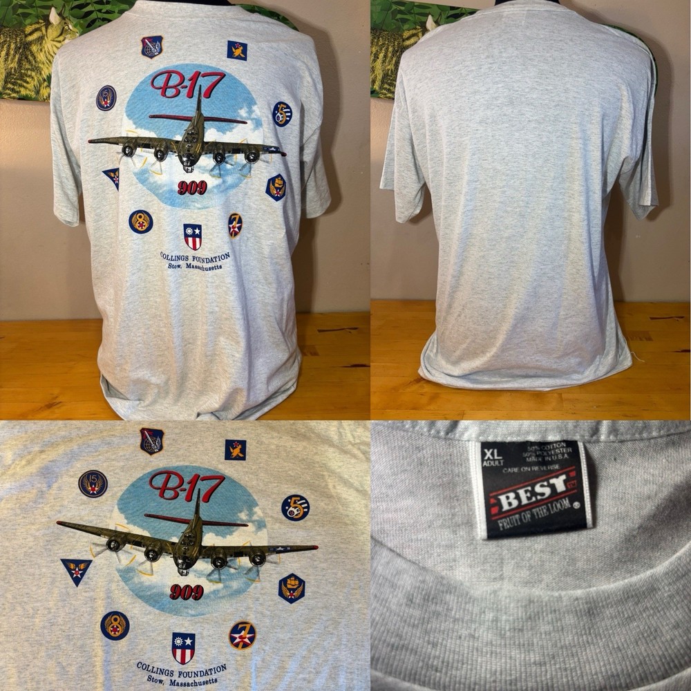 Vintage B-17 Flying Fortress Collings Foundation 909 Sz XL