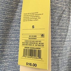 All In Motion Men’s NWT Moisture Wicking Quick Dry Stretch T-Shirt in Blue Small