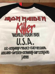 Iron Maiden Killers World Tour 1981 Raglan S to 3XL