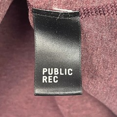 Public Rec Go-To V-Neck Mens L Pima Cotton Stretch Tee T Shirt Burgundy