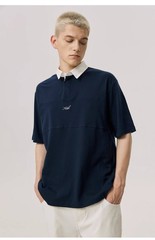 KITH Embroidered Patchwork Polo Shirt Men Summer Cool Casual Top