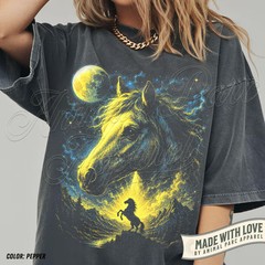 Horse Moonlight Western Cowboy Comfort Tee