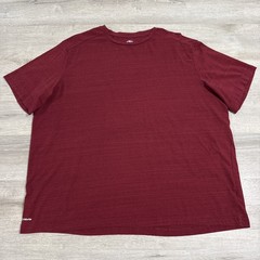 Athletic Works Shirt Men’s Red Heather Crew Neck Stretch 2XL Cotton Blend Tee