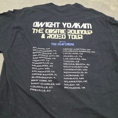 Dwight Yoakam Mavericks The Cosmic Roundup & Rodeo Tour Black Tee Shirt XL 2005