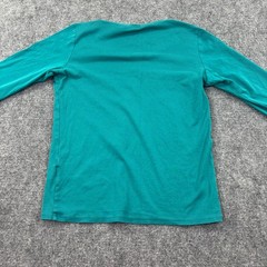 Uniqlo Long Sleeve Shirt XL Teal Cotton Spandex Scoop Neck Mens