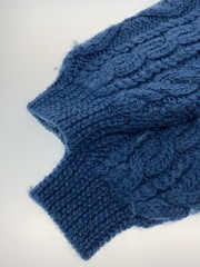 Other Brands CRESCENT MAX Knit Sweater (Thick) BLU Solid Color